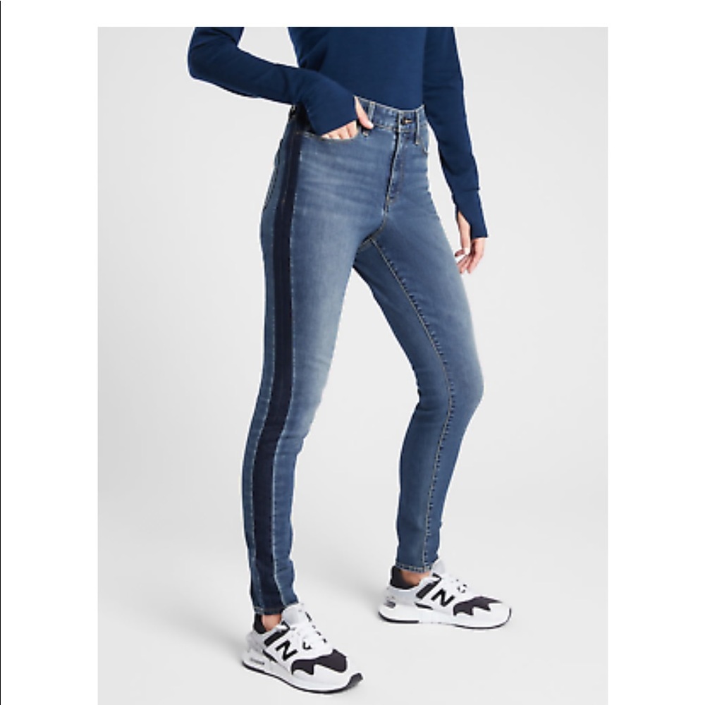 Athleta Sculptek Ultra Skinny Tuxedo Jean Sz 2